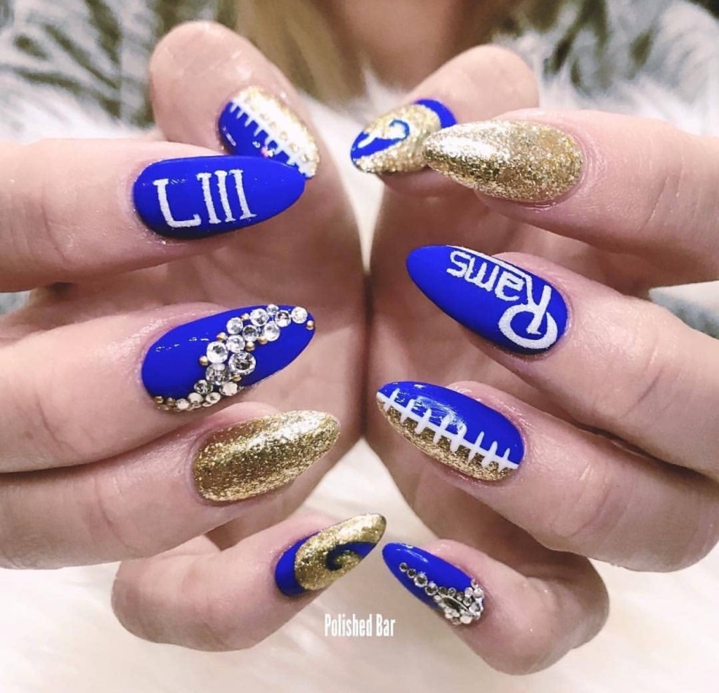 super bowl nails