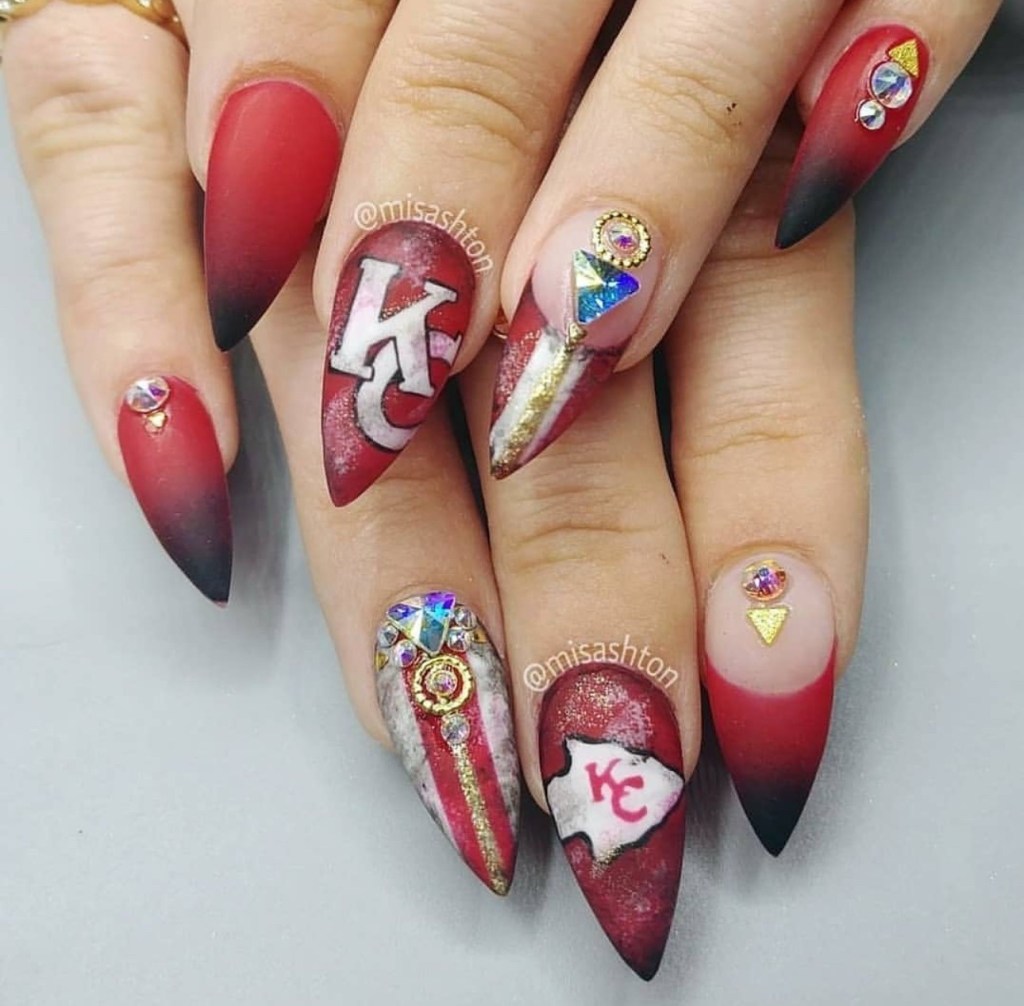 super bowl nails