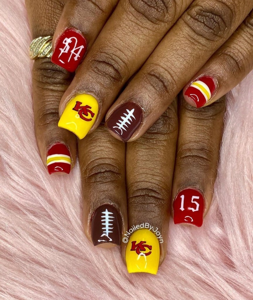 super bowl nails