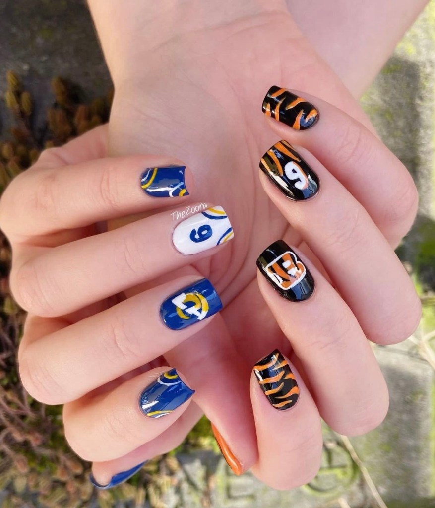 super bowl nails