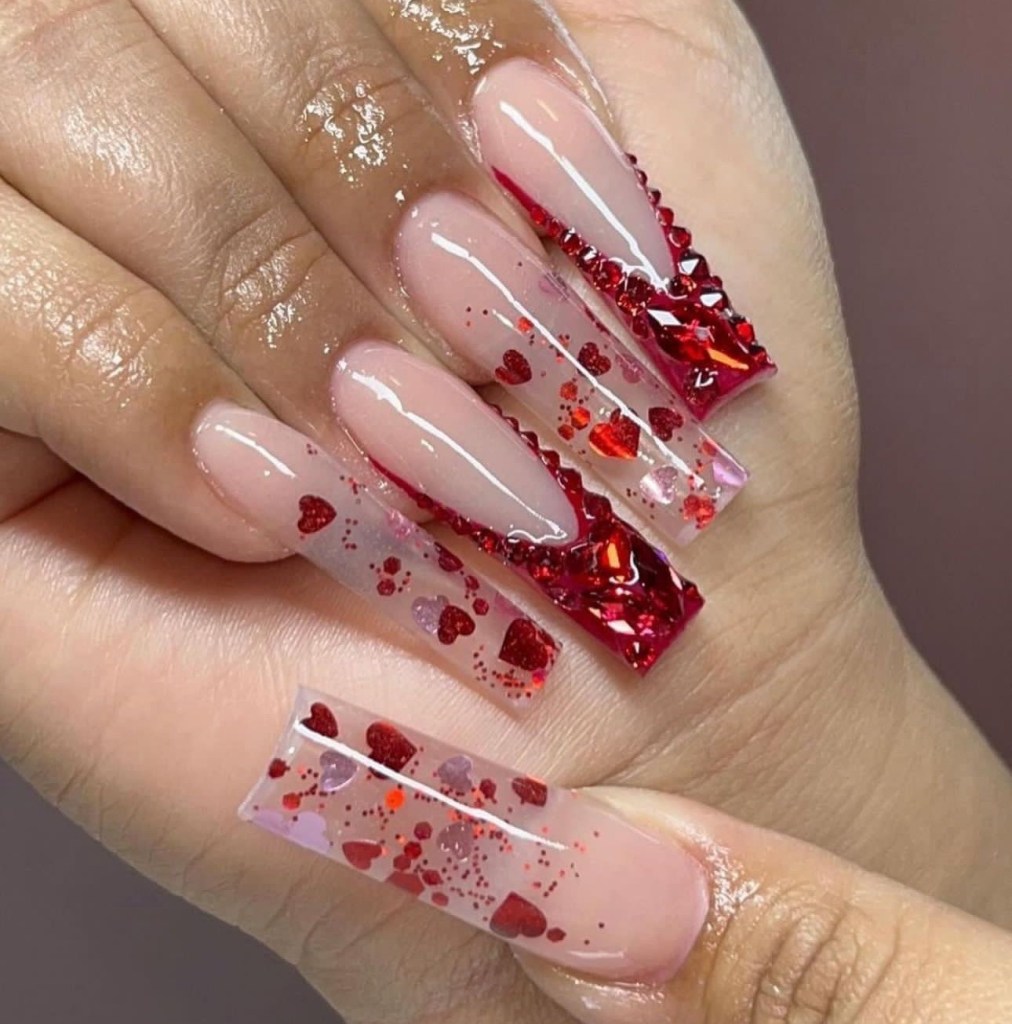 valentines day nail art