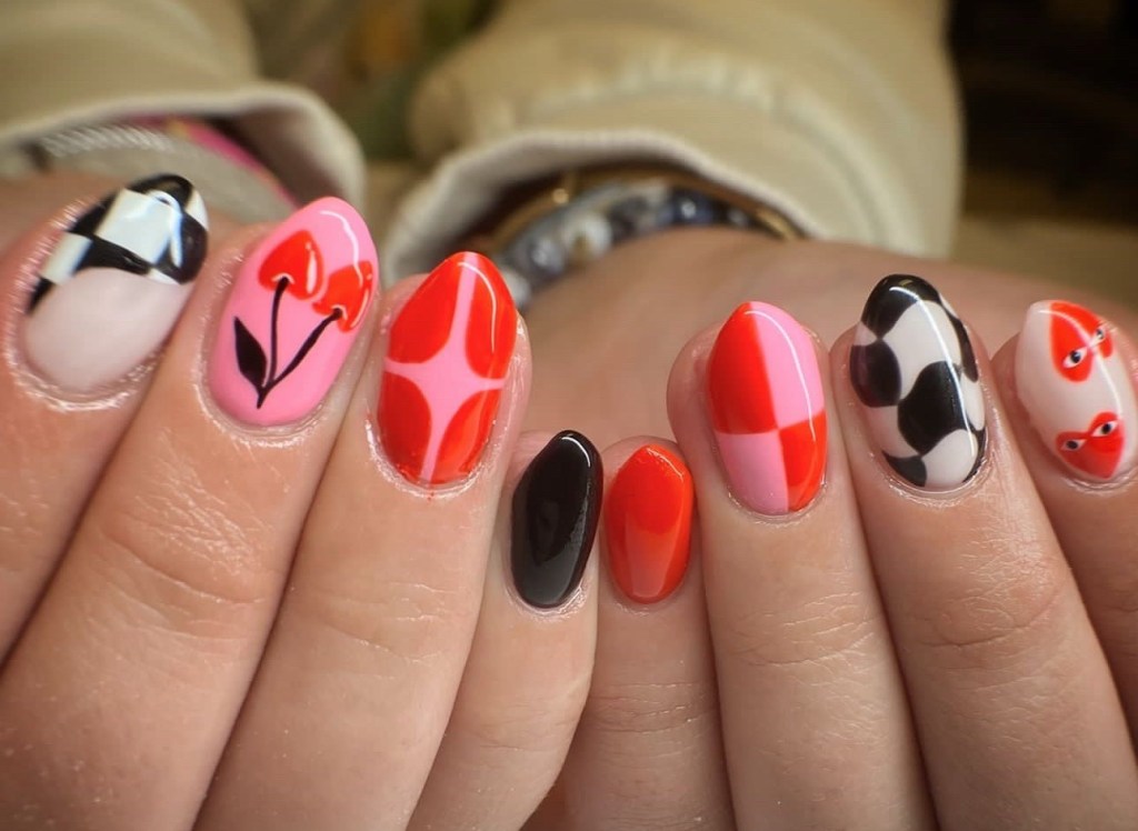 valentines day nail art