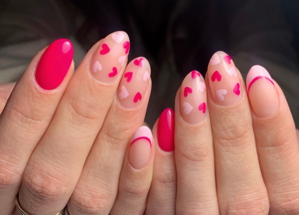 valentines day nail art