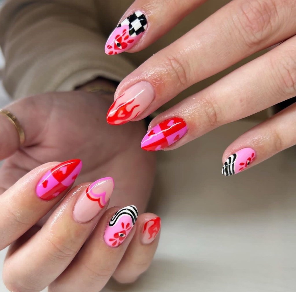 valentines day nail art