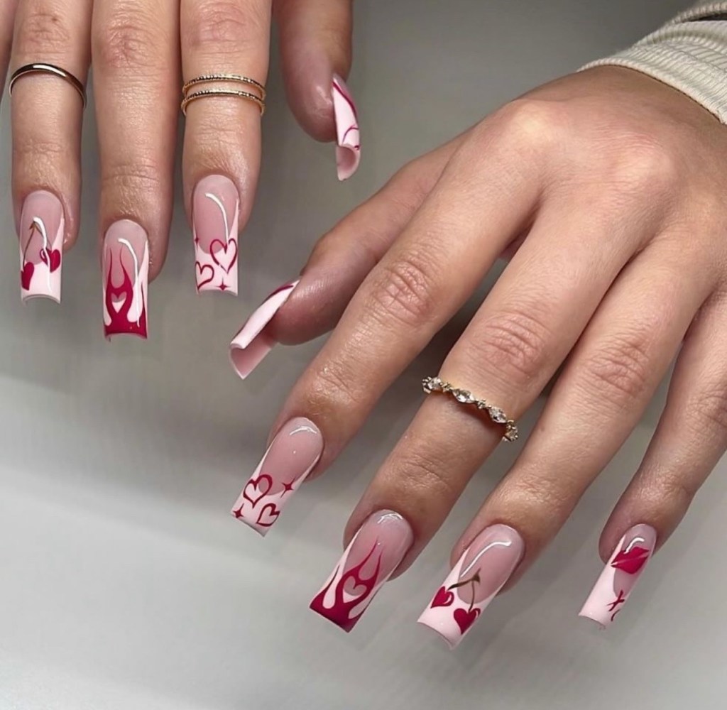 valentines day nail art