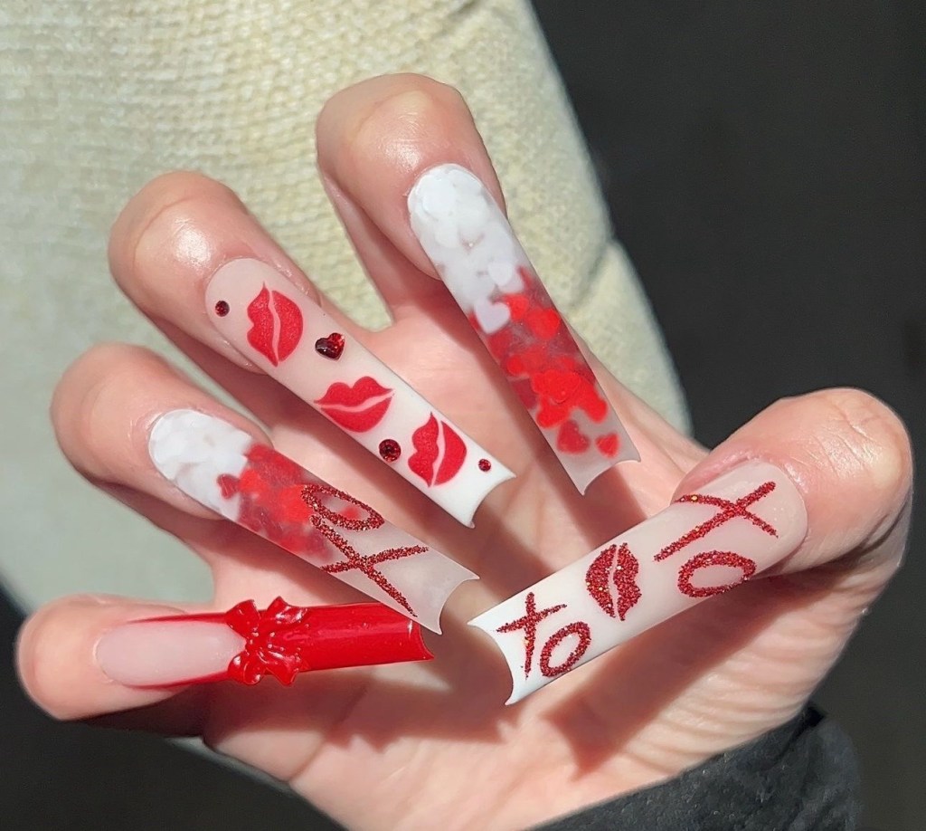 valentines day nail art