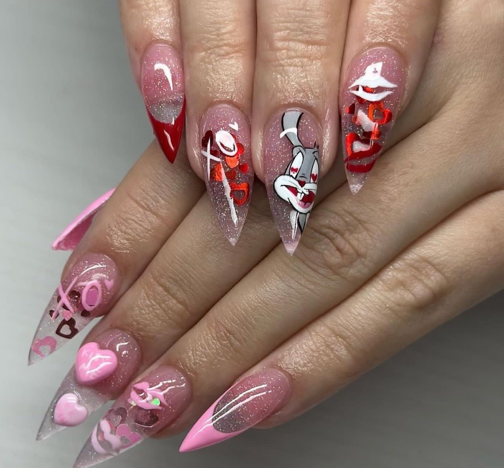 valentines day nail art