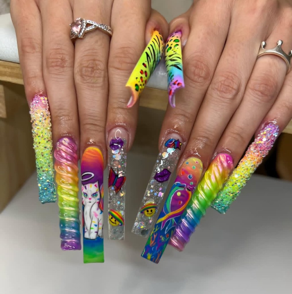Lisa Frank nails