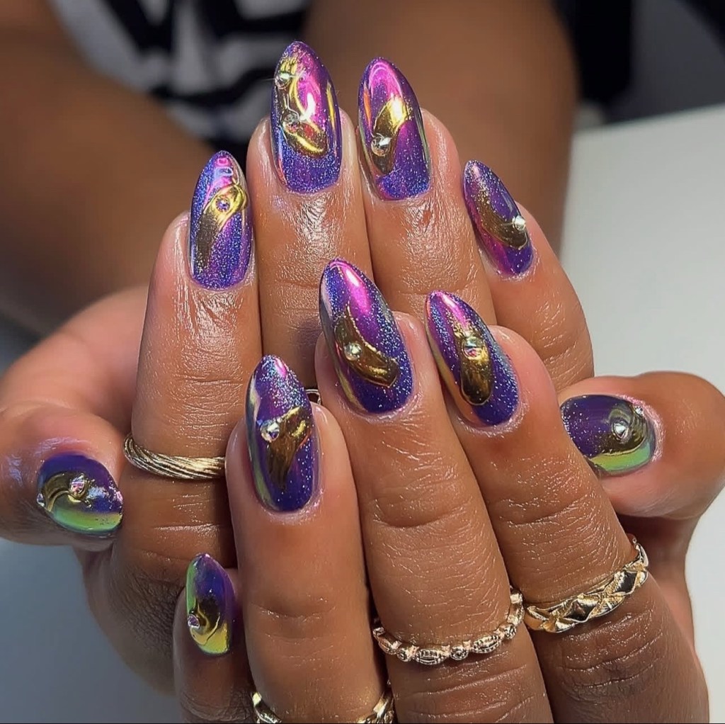 cat eye nail designs