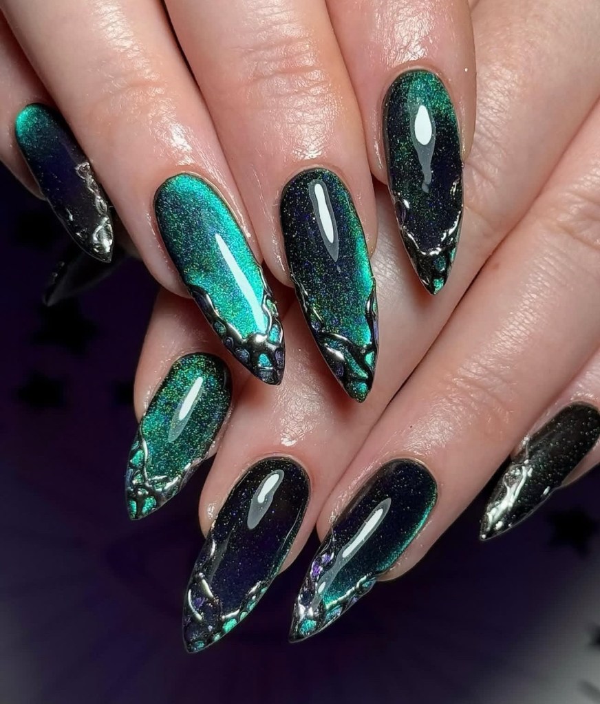 cat eye nail designs