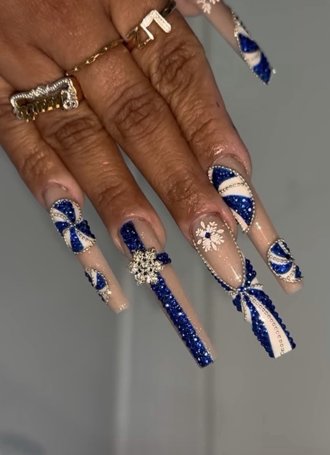 peppermint nail art