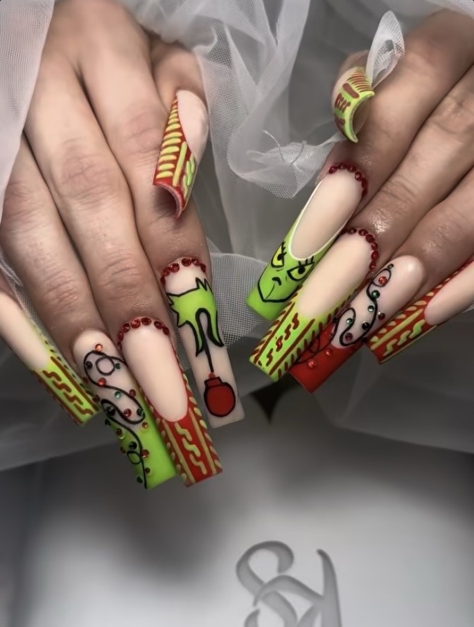 grinch nails