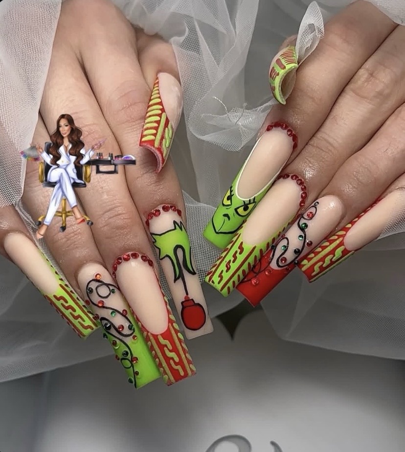 grinch nails