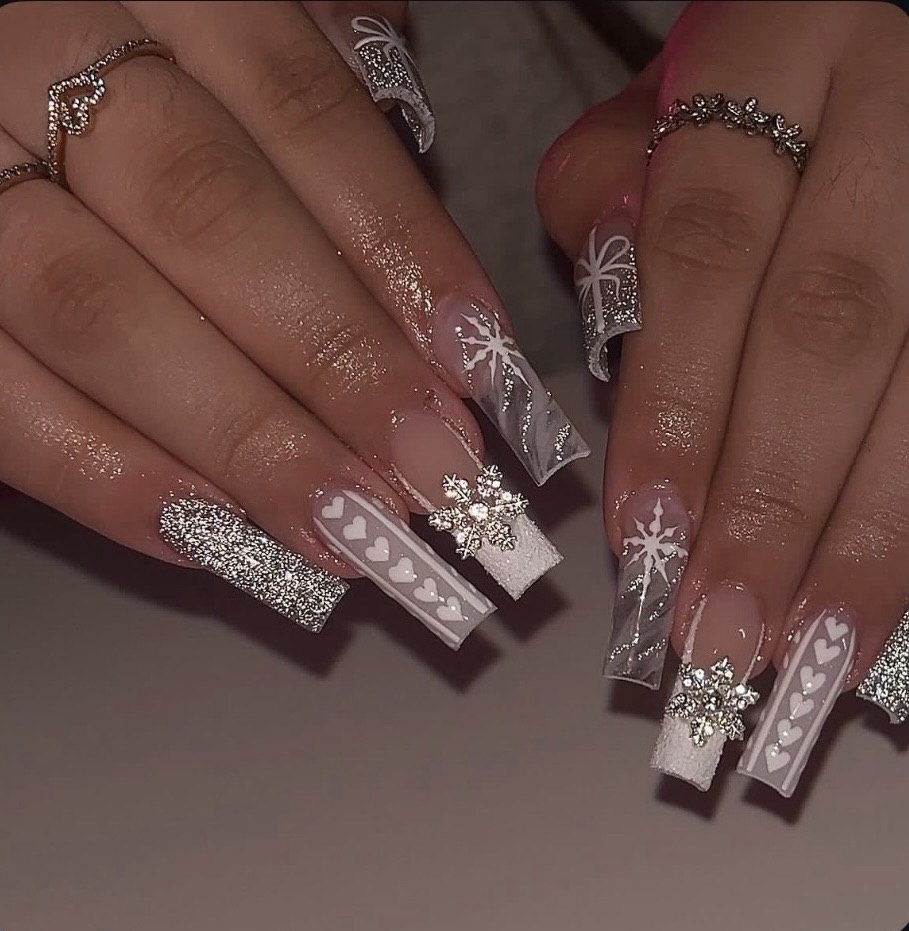 snowflake nails