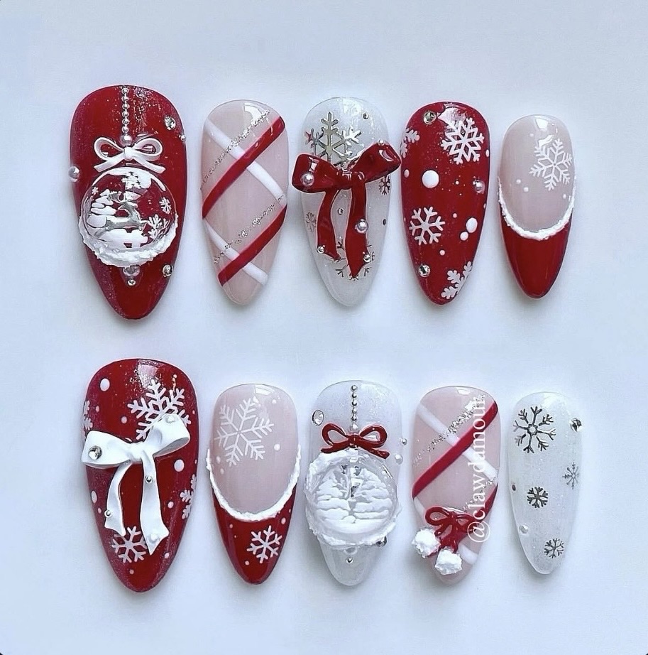 snowflake nails