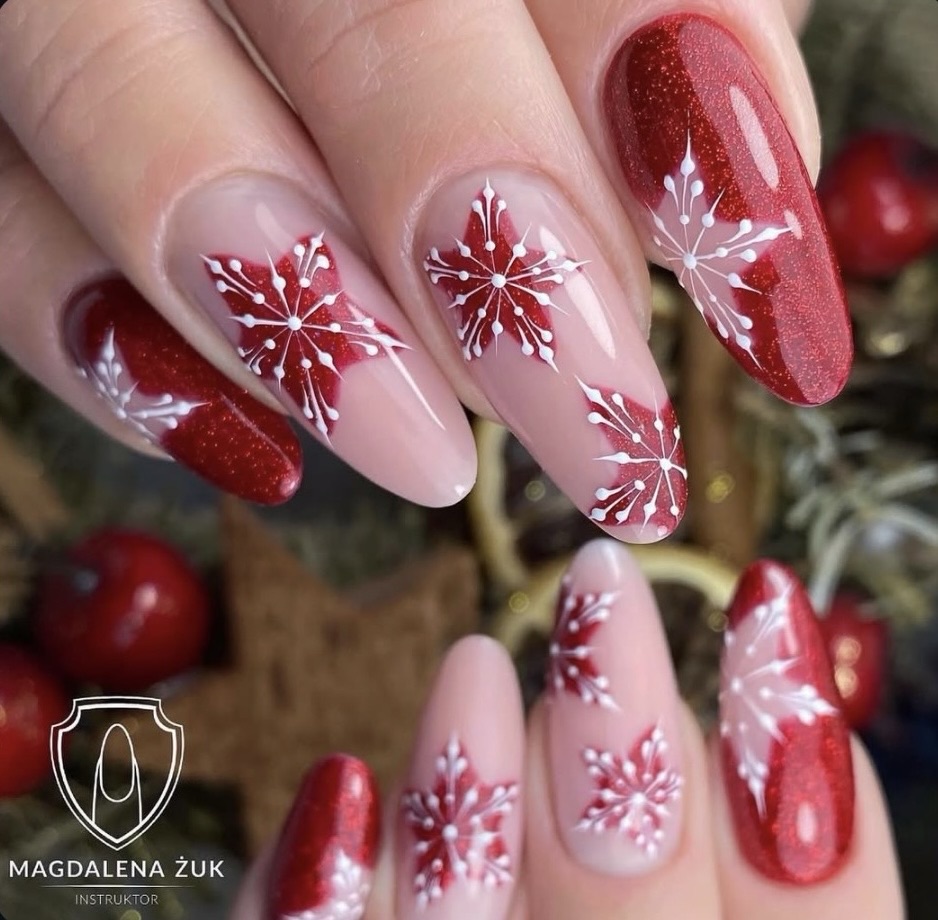 snowflake nails