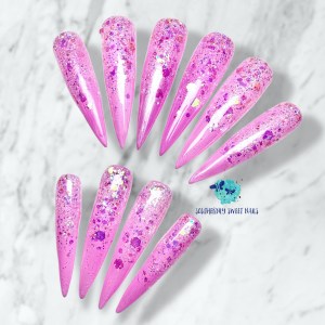 Pink Princess Press On Nails 9