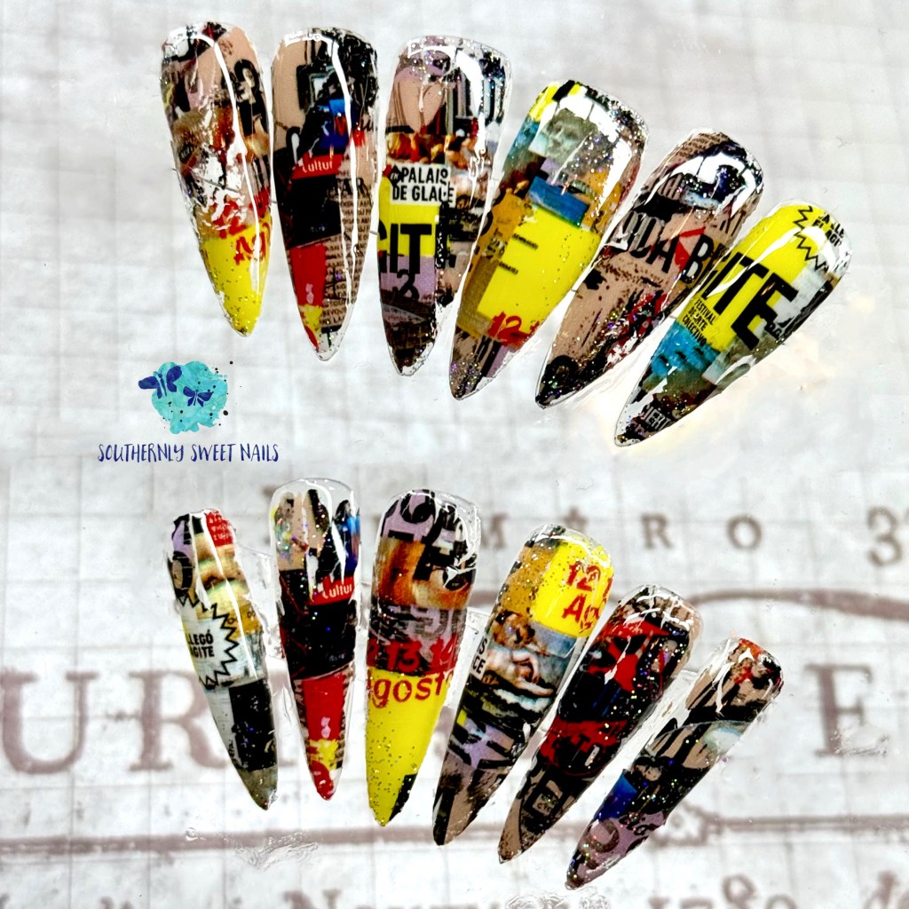 Dark Graffiti Press On Nails 2