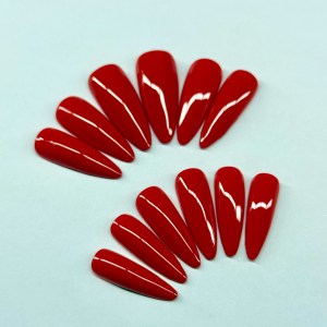 Fire Engine Red Press On Nails 22